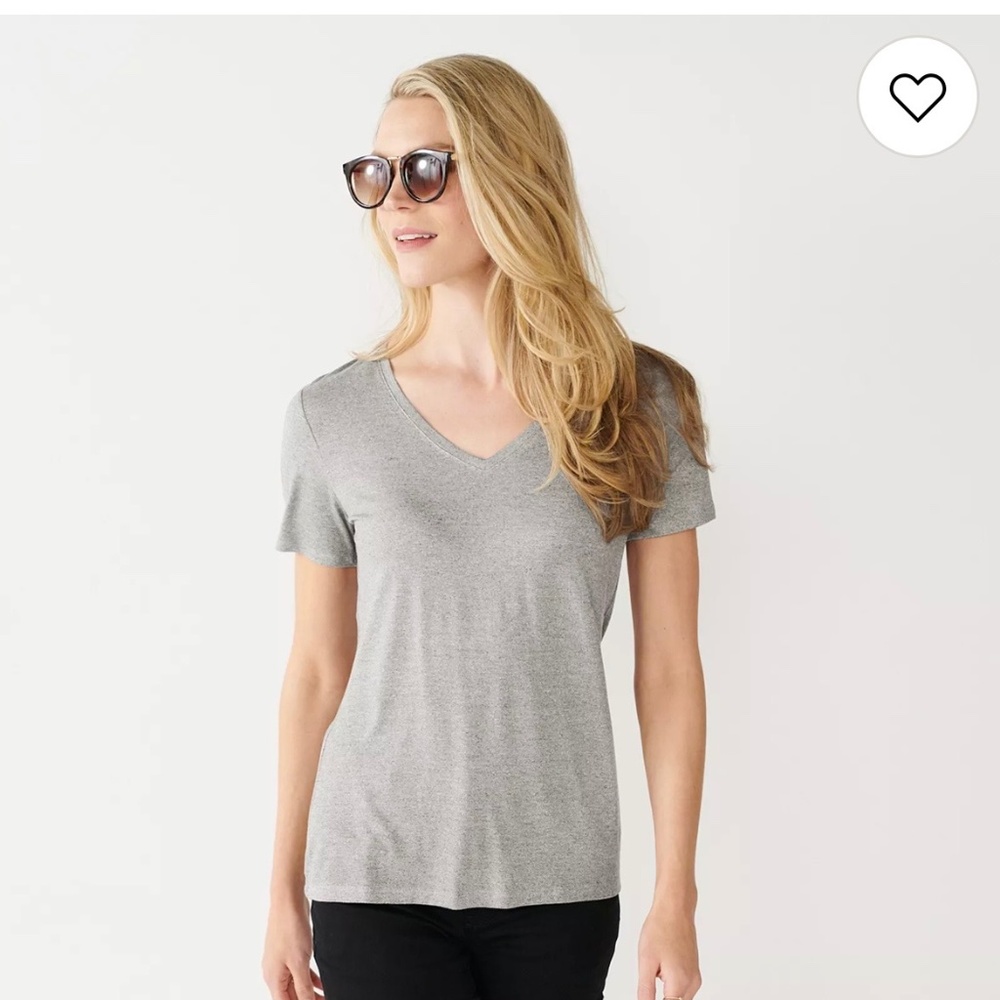Nine West short sleeve gray t shirt size large